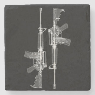 Geväret AR-15 röntgar från det verkliga vapnet Underlägg Sten