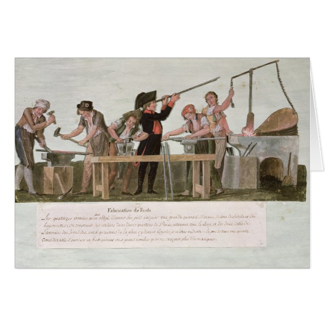 Gevärtillverkare seminarium, 1793 hälsningskort (Framsidan Horizontal)