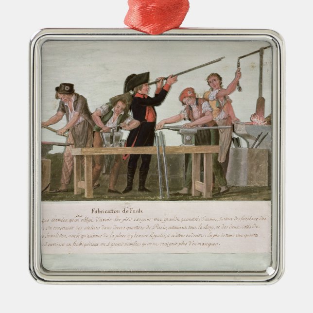 Gevärtillverkare seminarium, 1793 julgransprydnad metall (Framsidan)