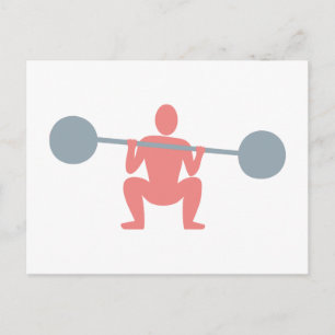 Gewichtheber weightlifter vykort