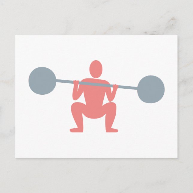 Gewichtheber weightlifter vykort (Framsida)