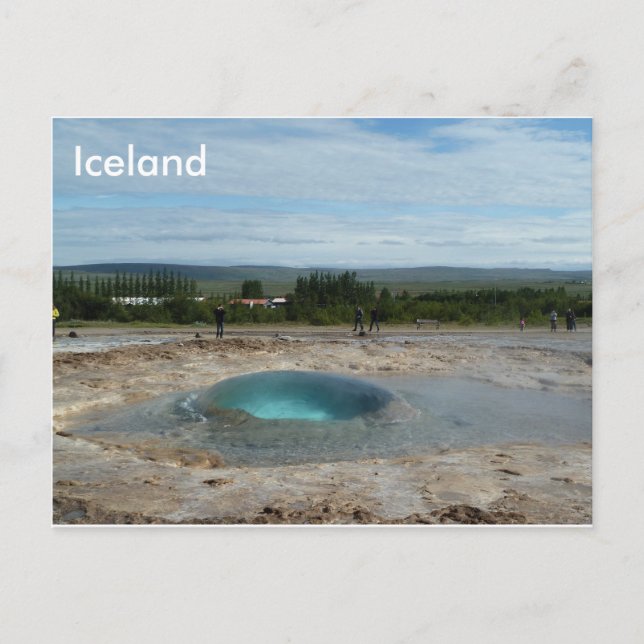 Geyser är på väg att bryta ut! hälsningskort vykort (Framsida)