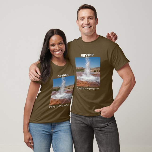 Geyser Erupting Hett Vår T-shirt in Brown (Unisex)