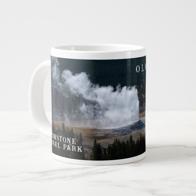Geyser Eruption Yellowstone Jumbo Mugg (Framsida vänster)