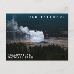 Geyser Eruption Yellowstone Vykort