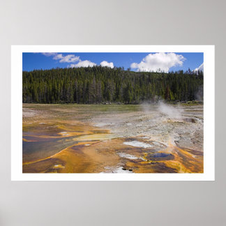 Geyser i nationalparken Yellowstone Poster