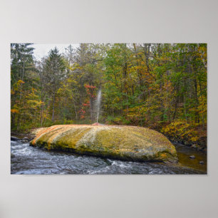 Geyser Island Spouter, Saratoga Vår, New York Poster