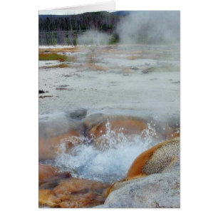 Geysers Steam Boeing Yellowstone Hälsningskort