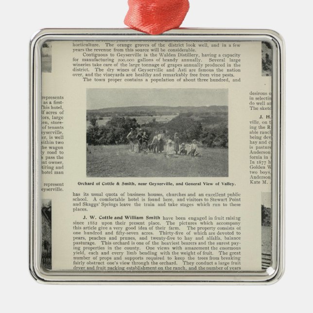 Geyserville Kalifornien Julgransprydnad Metall (Framsidan)