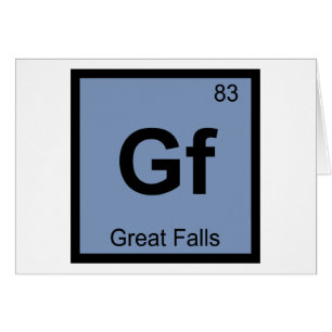 Gf - Great Falls Montana kemi periodiska systemet Hälsningskort