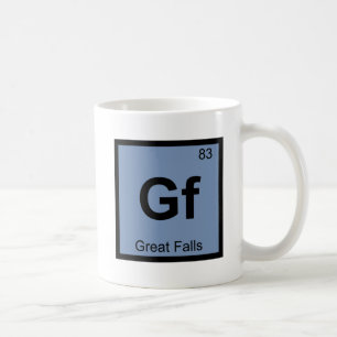 Gf - Great Falls Montana kemi periodiska systemet Kaffemugg