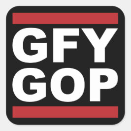 GFY GOP Sticker Fyrkantigt Klistermärke