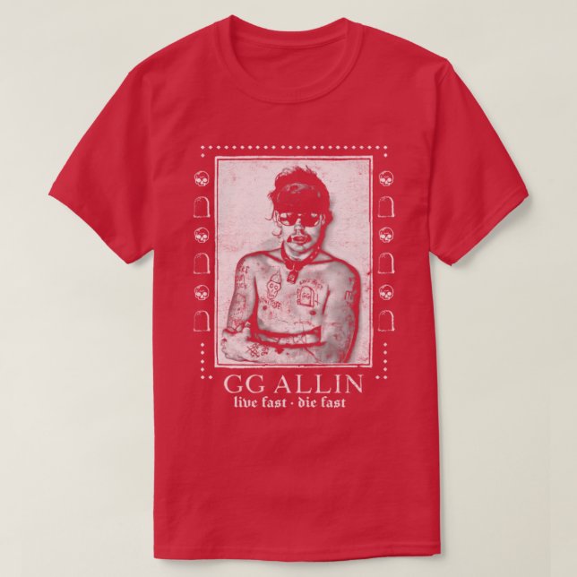 GG Allin Punksthetic Design T Shirt (Design framsida)