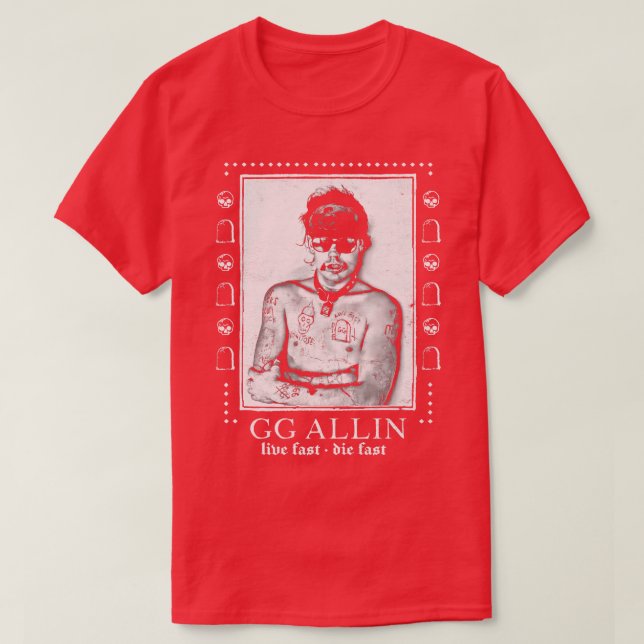 GG Allin Punksthetic Design T Shirt (Design framsida)