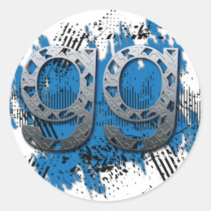 gg bra-spel runt klistermärke