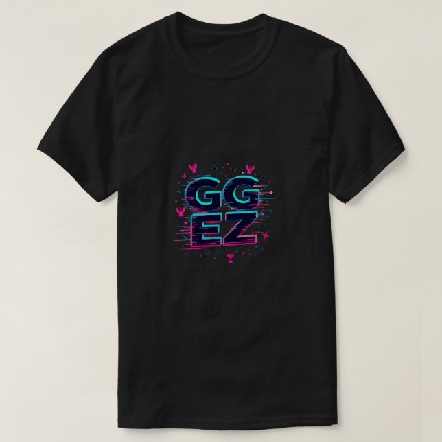 GG EZ - Coola Gamer-tävlingsdesign T Shirt (Design framsida)