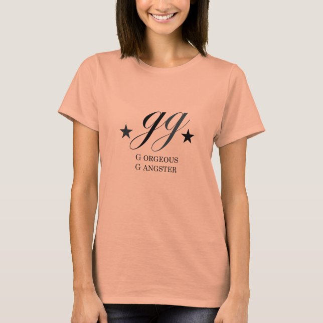 "gg" Kvinnoshirt T Shirt (Framsida)
