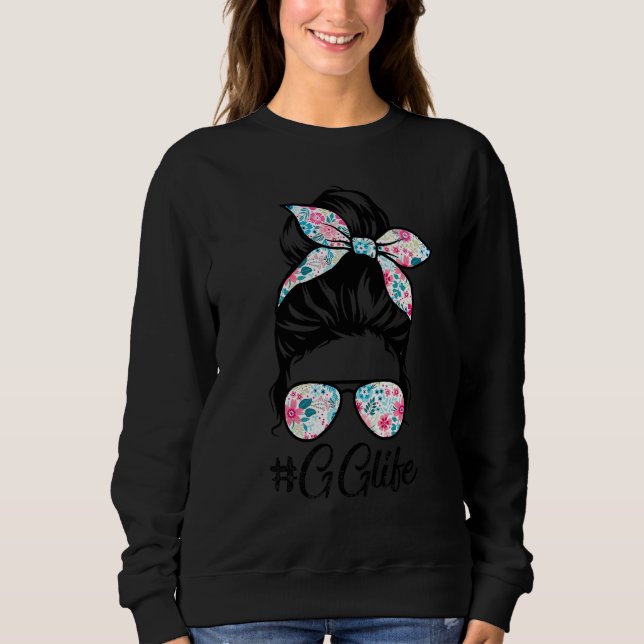 Gg Life Messy Hair Bun Women Mors dag T Shirt (Framsida)