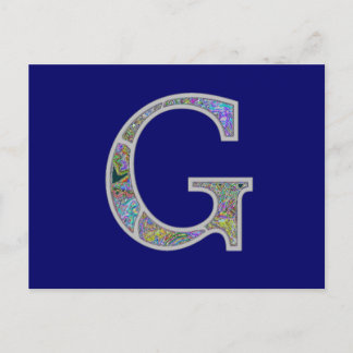 Gg Upplyst monogram Vykort