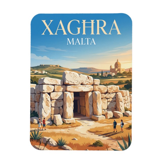 Ġgantija-templen Malta Magnet (Vertikal)