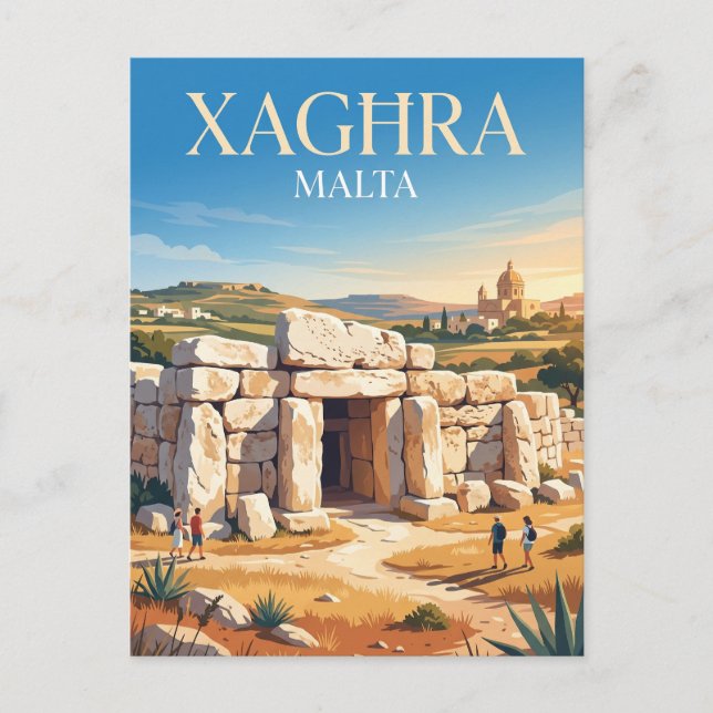 Ġgantija-templen Malta Vykort (Framsida)