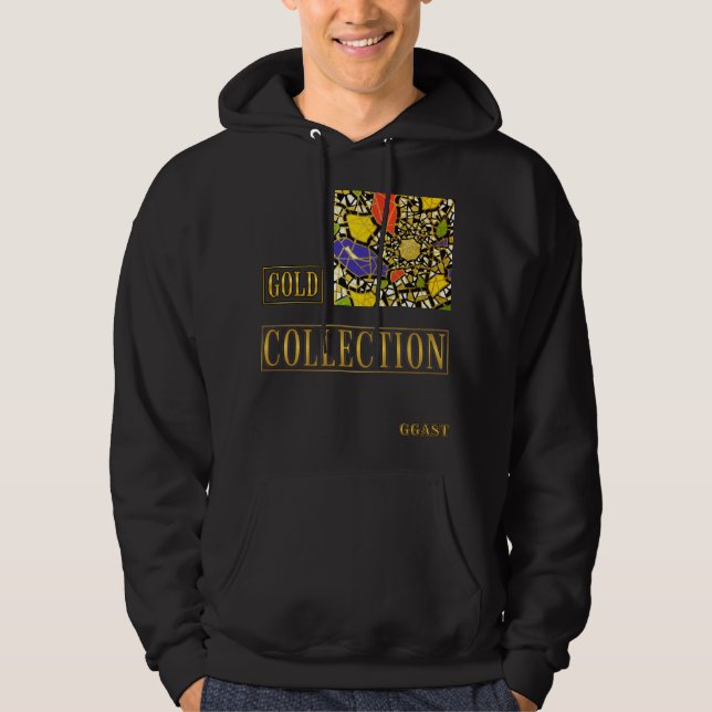 GGAST - "Unisex Long Sleeve Hoodle t-Shirt" GOLD Hoodie (Framsida)