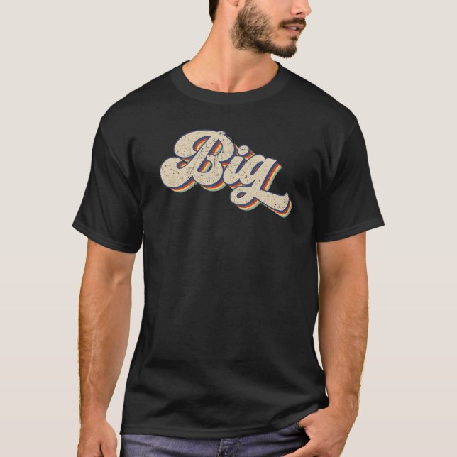 Ggbig Big Little Sorority-familjmatchning av Retro T Shirt (Framsida)