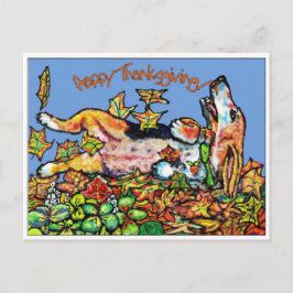 GGBR-happy thanksgivingBasset Helg Vykort