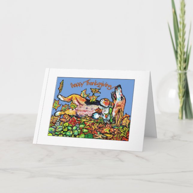 GGBR-happy thanksgivingBasset Helgkort (Framsida)