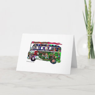 GGBR-helgdagkort - Hippy buss Helgkort