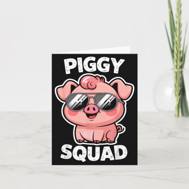 Ggy Squad G Wearing Sungles As Animal Funny Farmer Kort (Framsida)