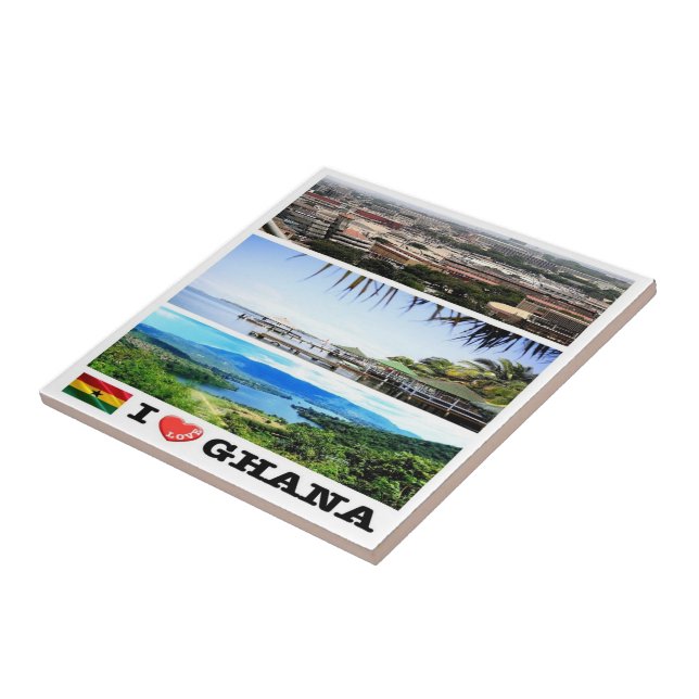 GH007 GHANA I Kärlek, Mosaic, Afrika Kakelplatta (Sidan)