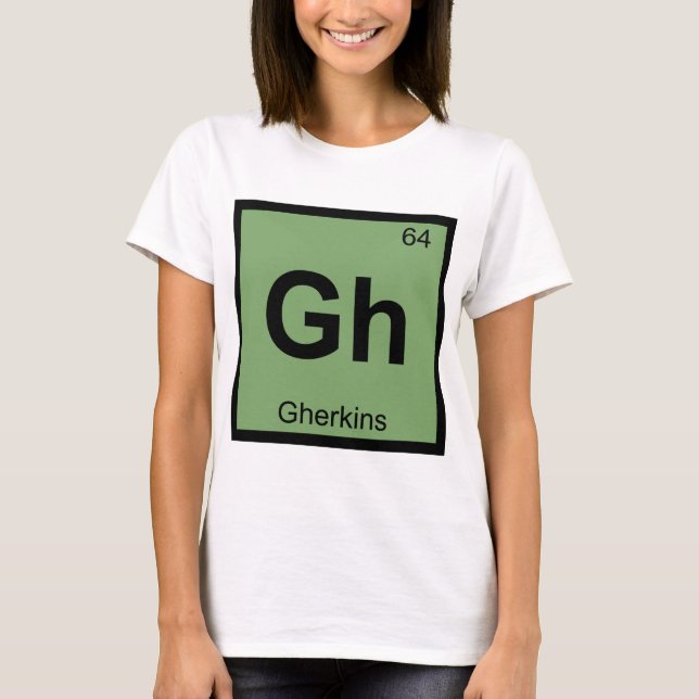 Gh - Symbol för bord för ättiksgurkakemi T Shirt (Framsida)