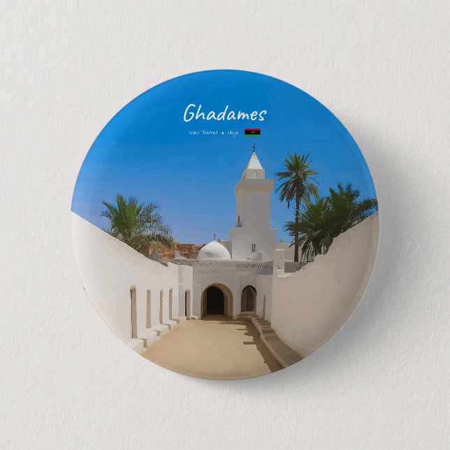 Ghadames, Libyen - Vit moské Knapp (Framsida)