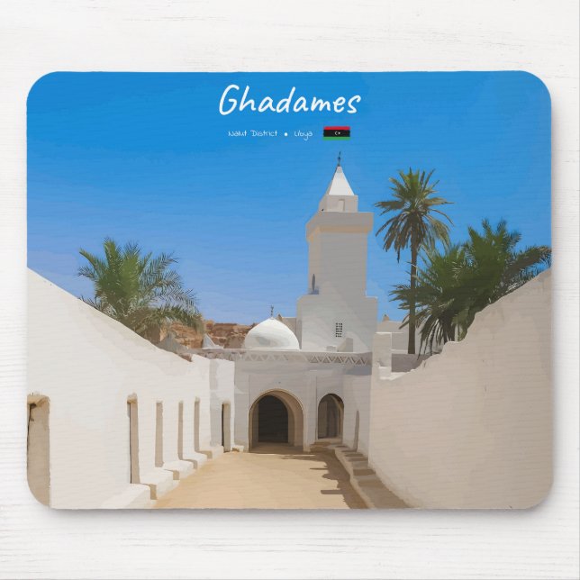 Ghadames, Libyen - Vit moské Musmatta (Framsidan)