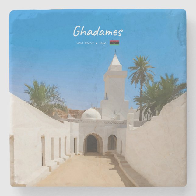 Ghadames, Libyen - Vit moské Stenunderlägg (Framsidan)