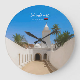 Ghadames, Libyen - Vit moské Stor Klocka