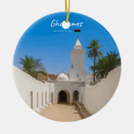 Ghadames, Libyen - Vita moskén Julgransprydnad Keramik