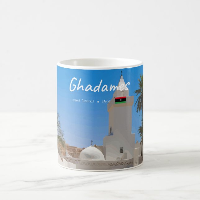 Ghadames, Libyen - Vita moskén Kaffemugg (Center)