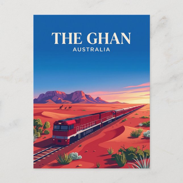 Ghan (australiska outback) Australien Vykort (Framsida)