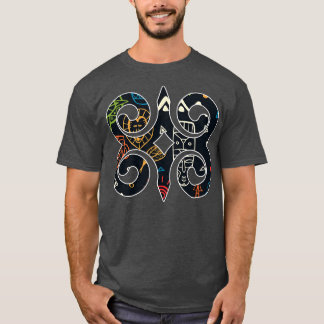 Ghana Akan AdinkraAnkara Mönster T Shirt