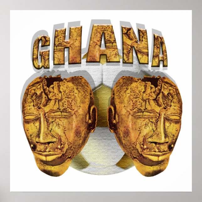 Ghana Ancient fotboll Kofi KolKalli gifts Poster (Framsidan)