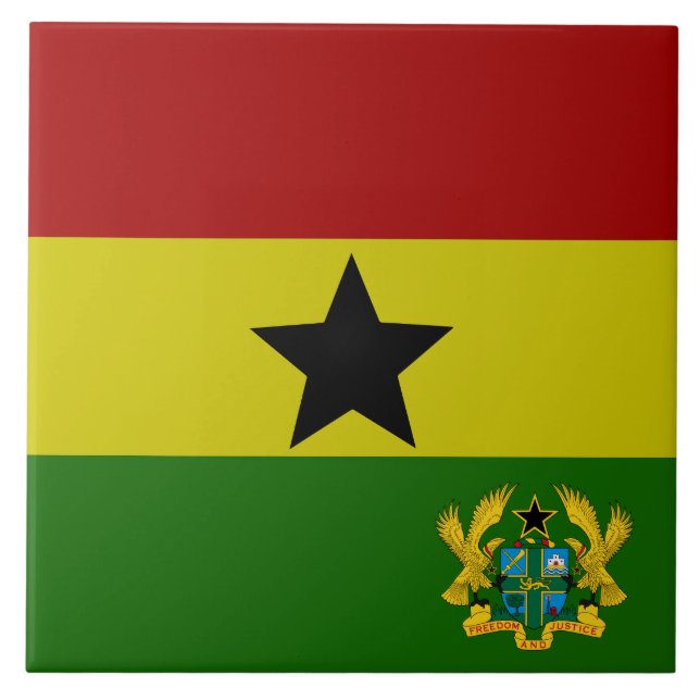 Ghana-arm jackat av flagga kakelplatta (Framsidan)
