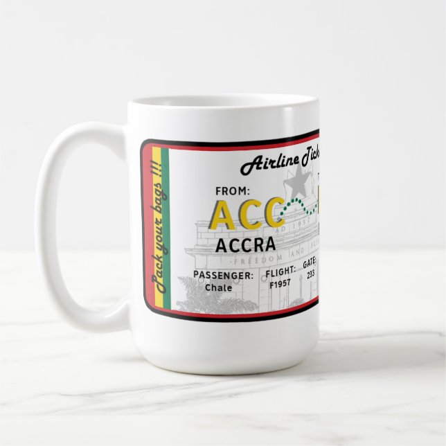 Ghana Biljett Kaffemugg (Vänster)