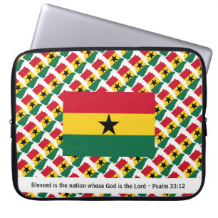 GHANA Black Star Blated Nation Christian Laptop Fodral