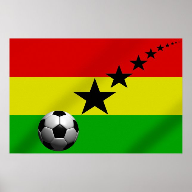 Ghana Black Stars flagga Poster (Framsidan)
