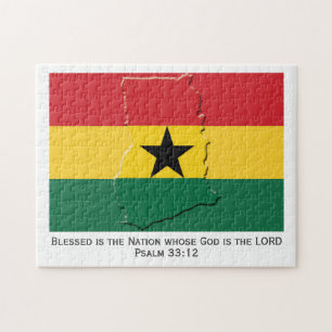 GHANA Blad nation GHANAIAN FLAGGA Pussel
