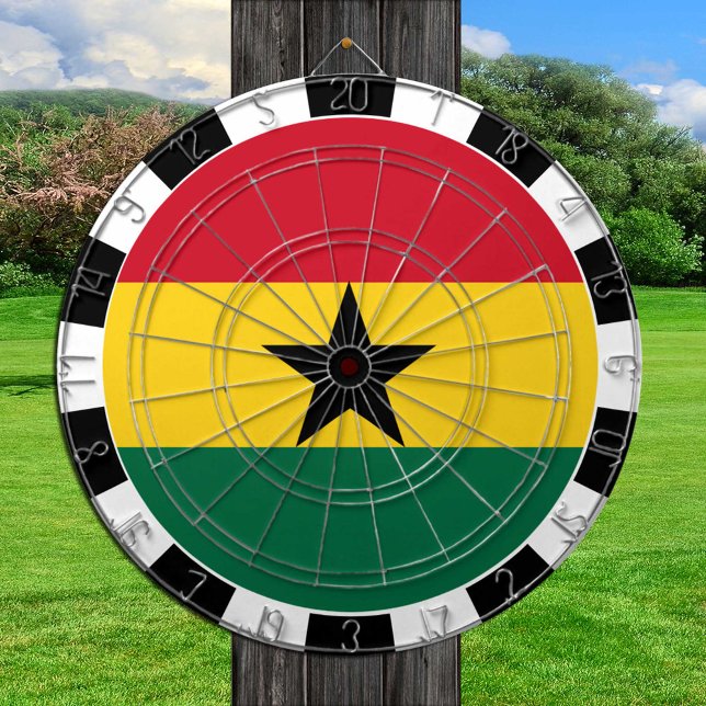 Ghana Dartboard och Ghanaian Flagga/speltavla Darttavla (Skapare uppladdad)