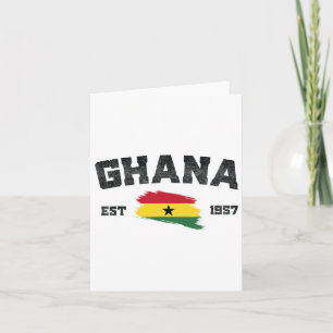 Ghana Est. 1957 Ghanaian Flagga Independence day-G Kort