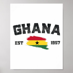 Ghana Est. 1957 Ghanaian Flagga Independence day-G Poster